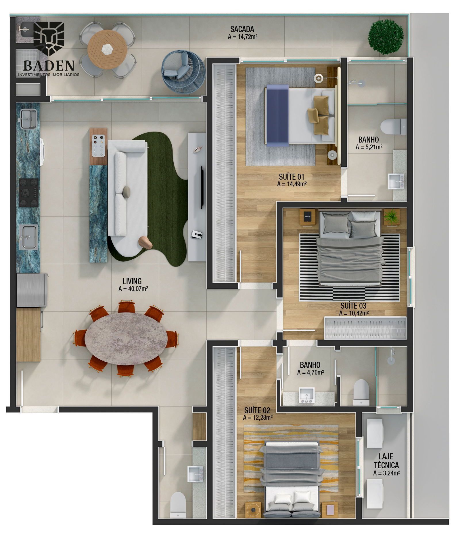 Apartamento, 2 quartos, 93 m² - Foto 6