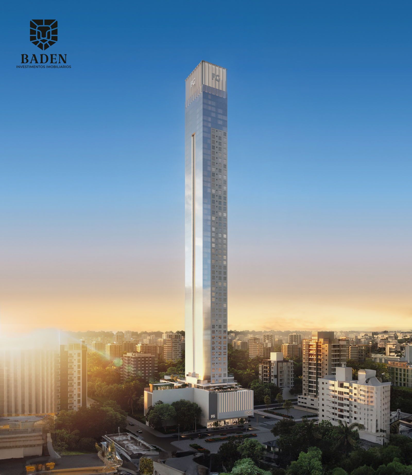 Apartamento de luxo em construção no Edifício Iconic Tower em Balneário Camboriú