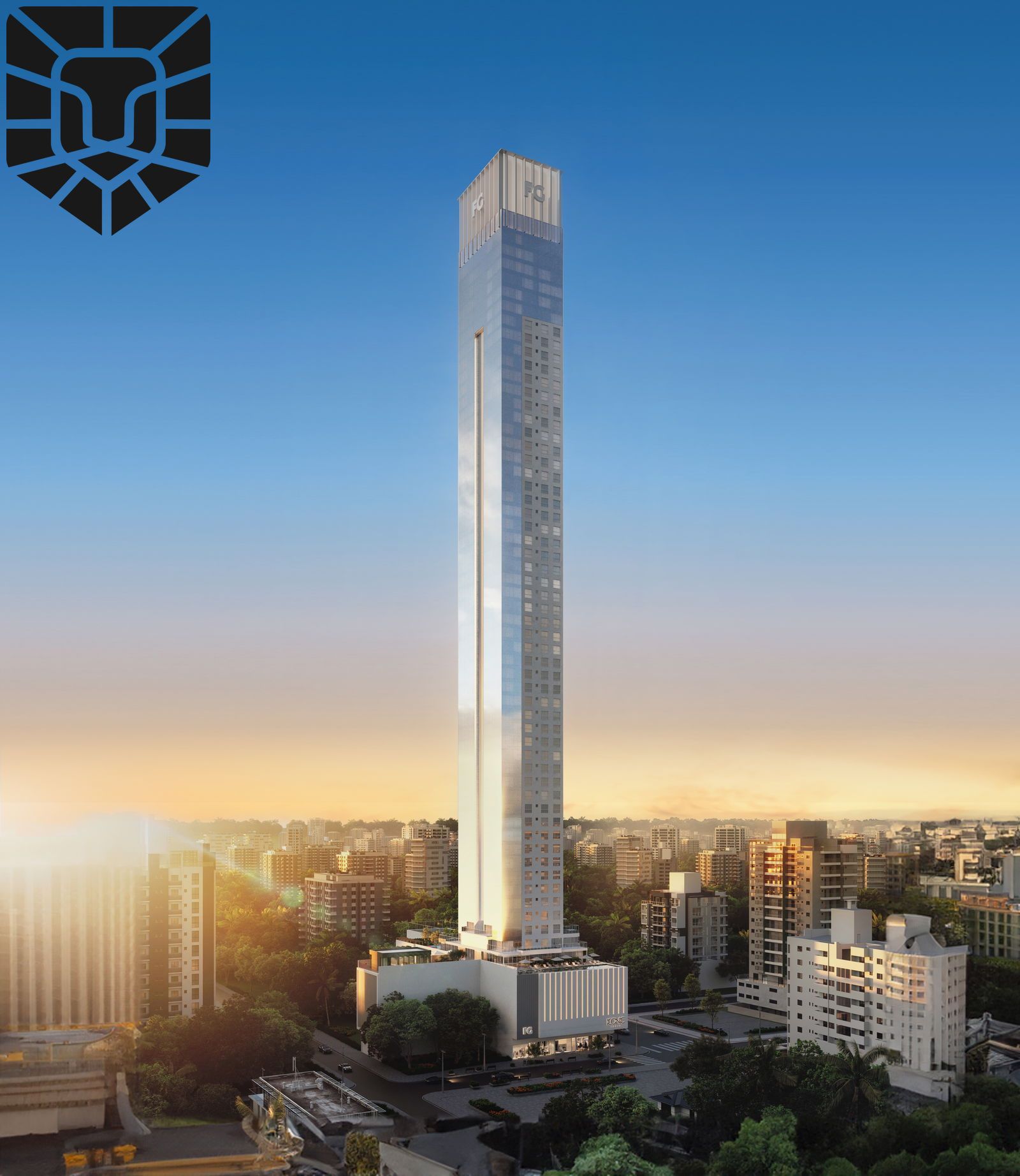 Apartamento em construção no edifício Iconic Tower em Balneário Camboriú