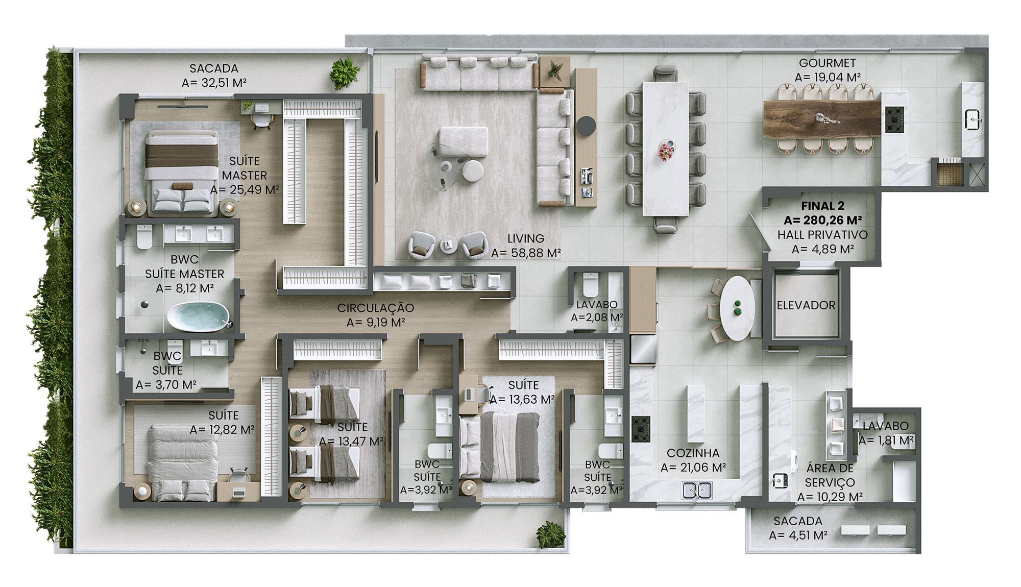 Apartamento, 4 quartos, 280 m² - Foto 3