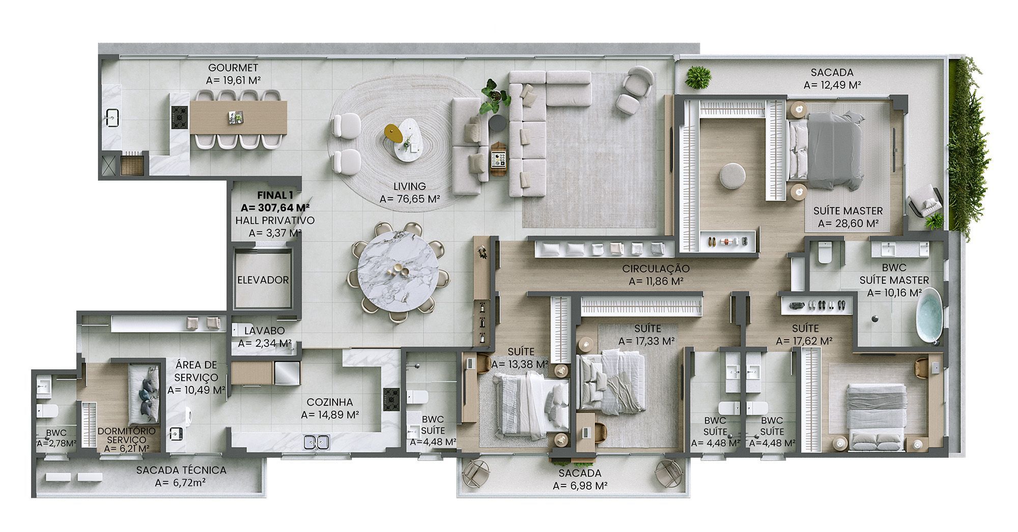 Apartamento, 4 quartos, 307 m² - Foto 5