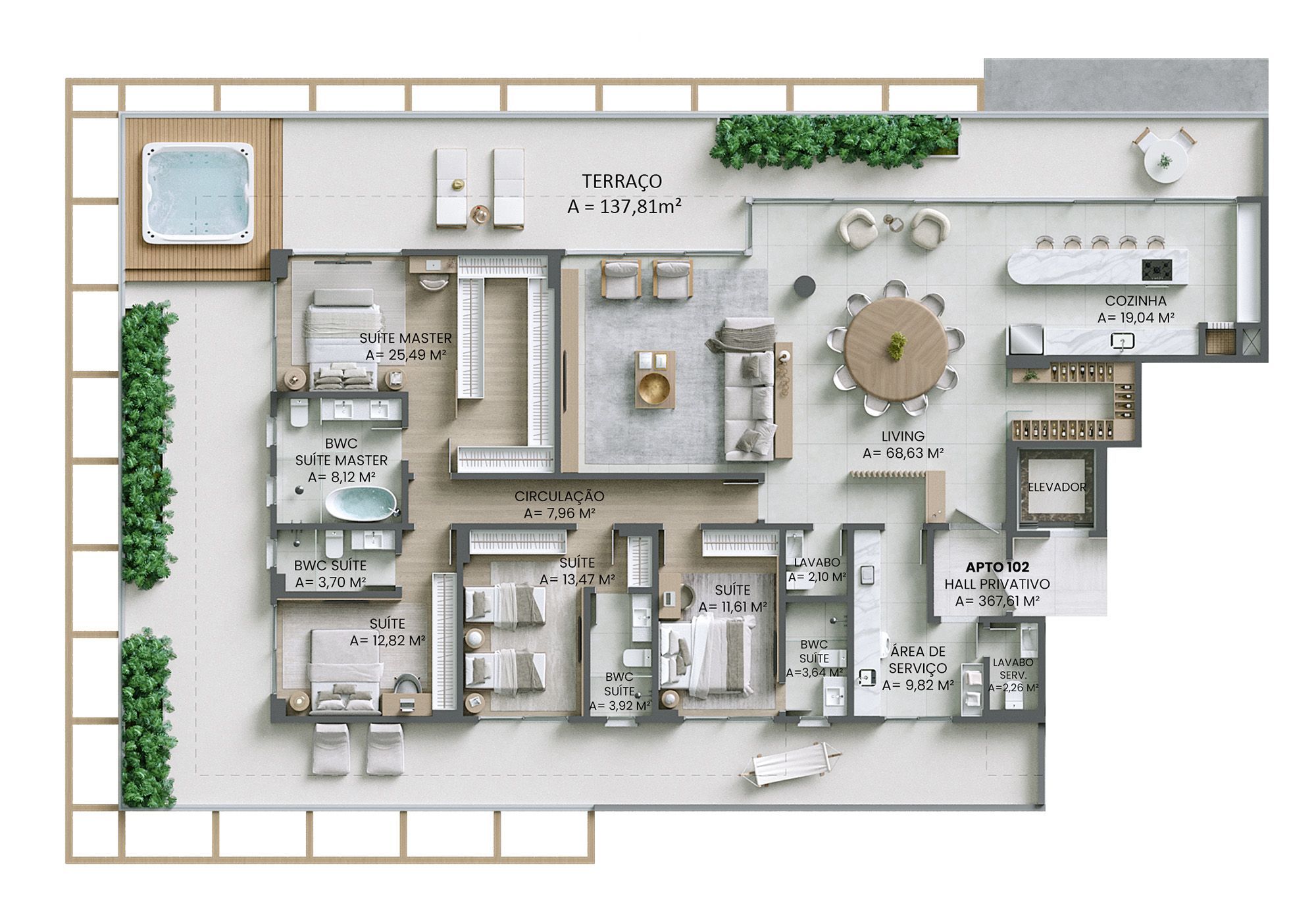 Apartamento, 4 quartos, 367 m² - Foto 3