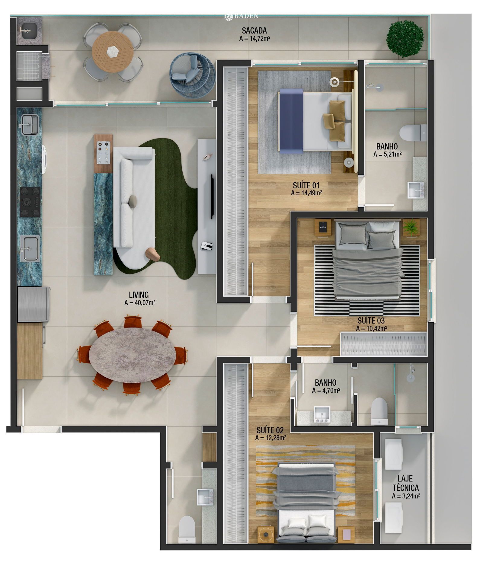 Apartamento, 2 quartos, 93 m² - Foto 6