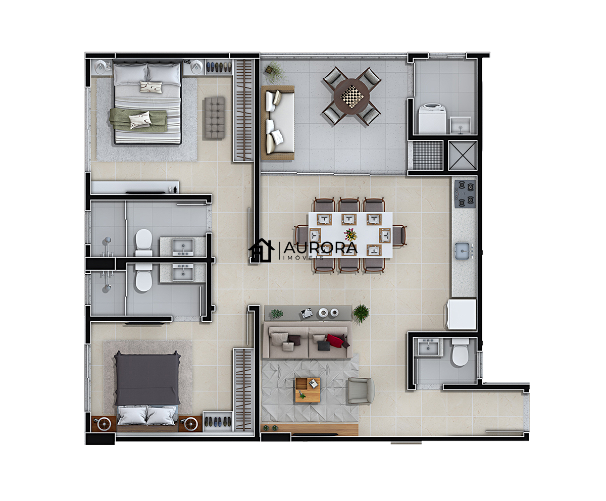 Apartamento à venda com 2 quartos - Foto 1