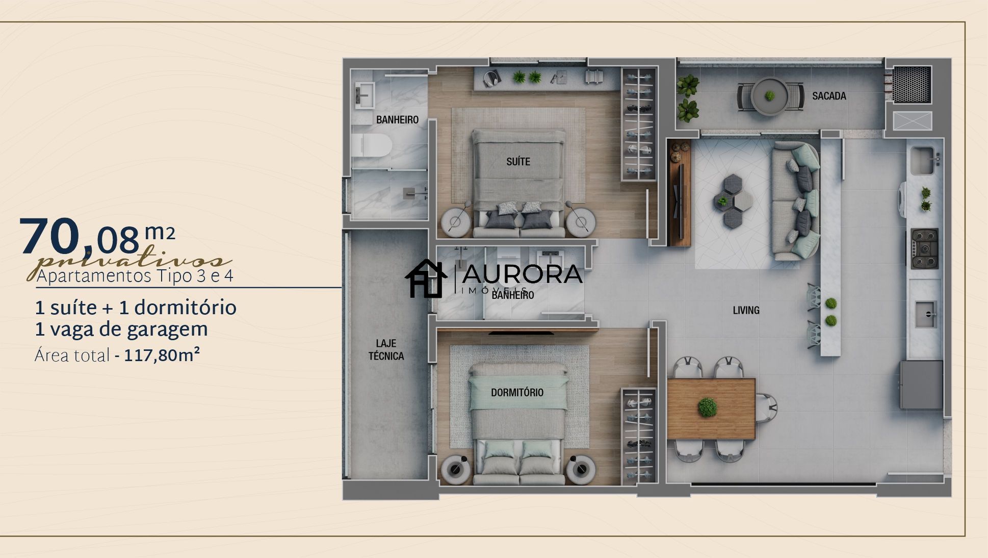 Apartamento à venda com 2 quartos, 70m² - Foto 1