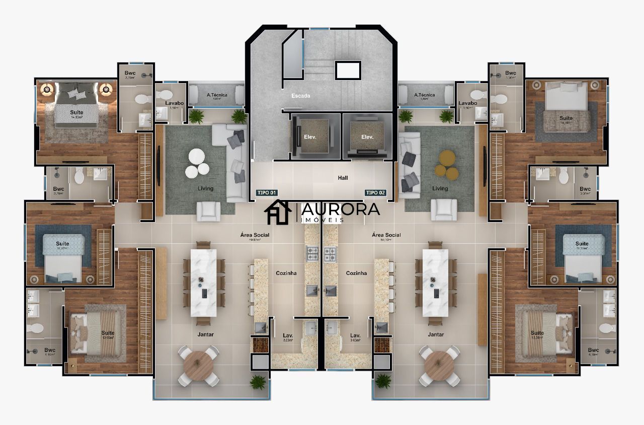 Apartamento à venda com 3 quartos, 129m² - Foto 21