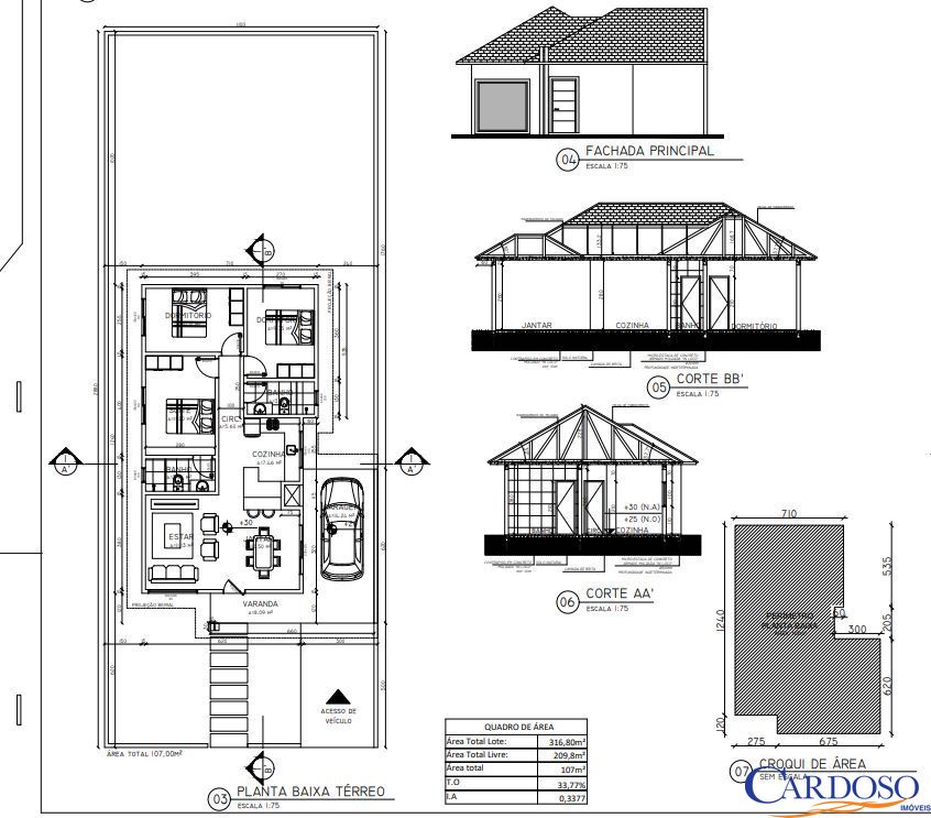 Casa à venda com 3 quartos, 107m² - Foto 2