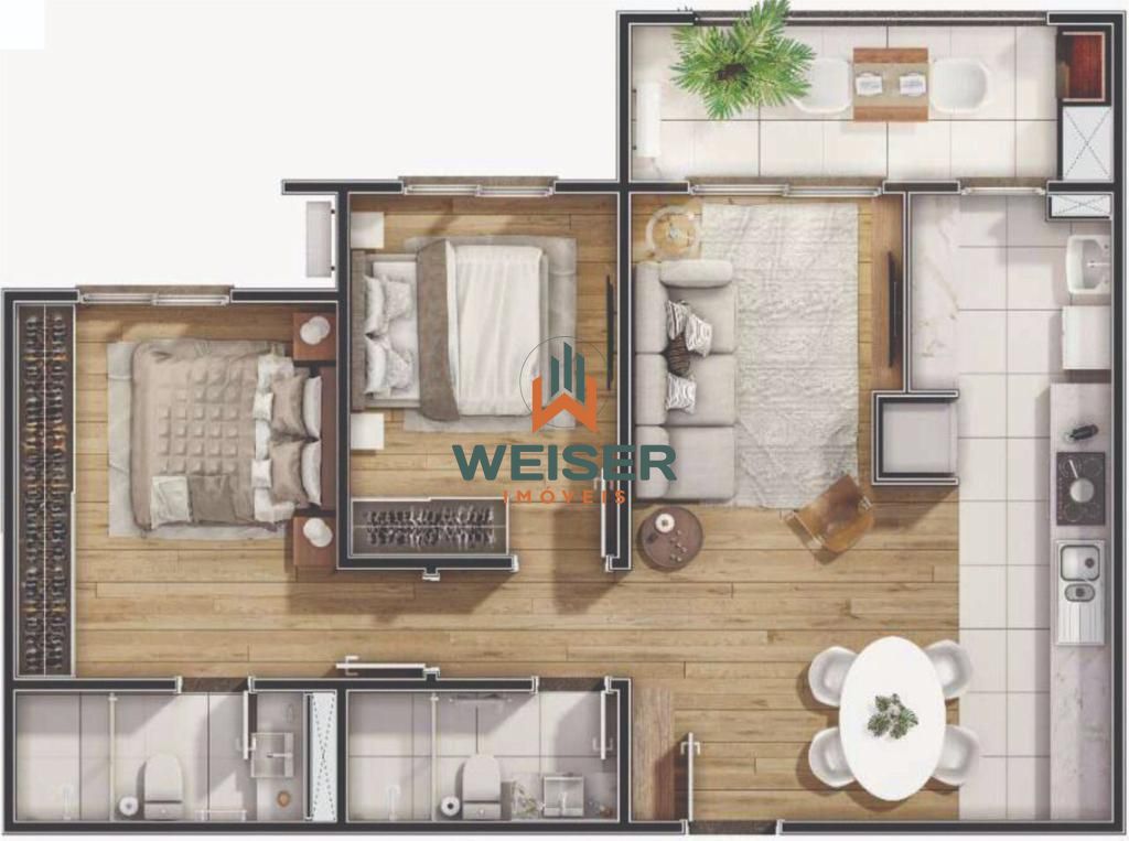 Apartamento à venda com 2 quartos, 69m² - Foto 2