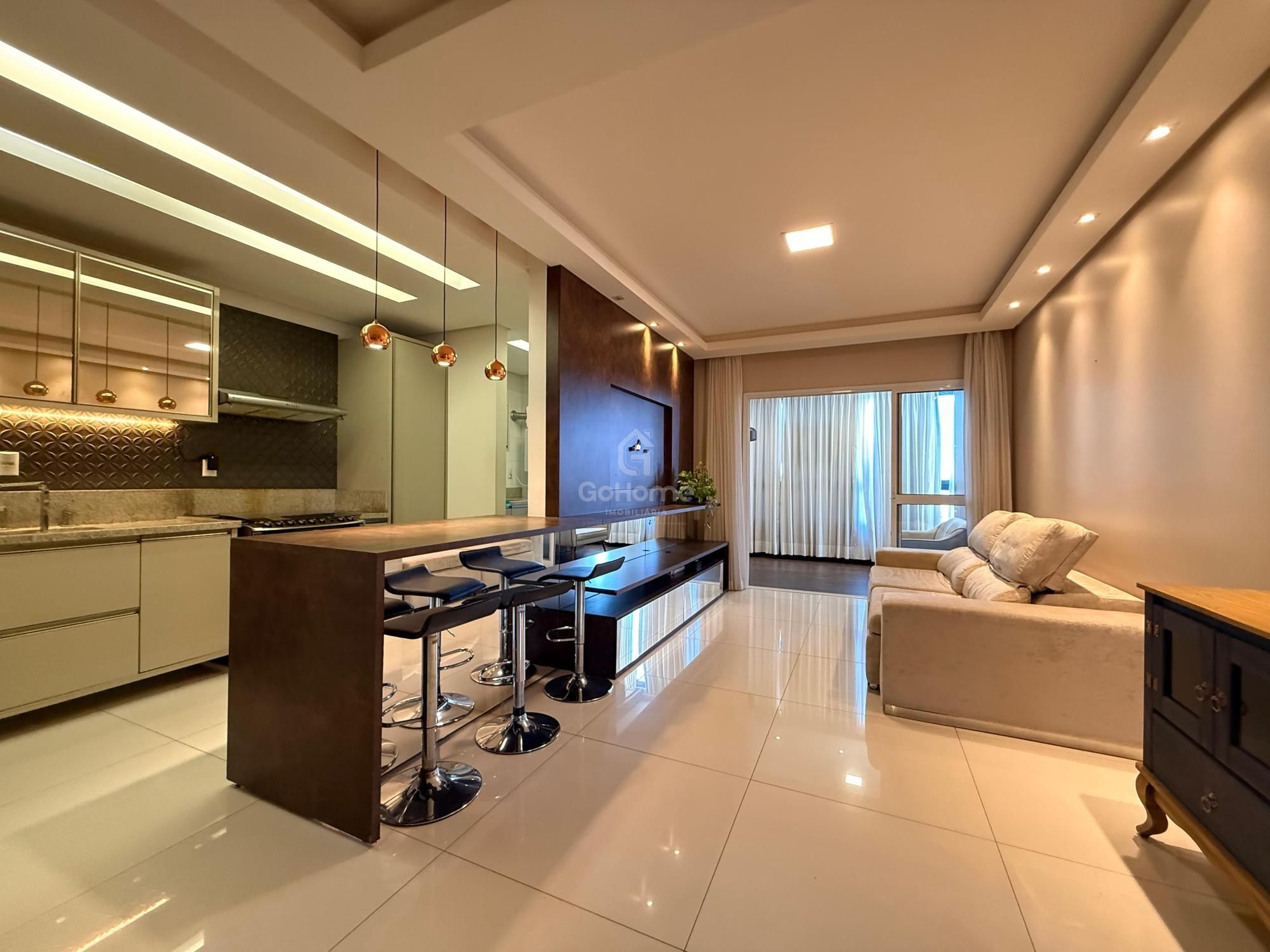 Apartamento mobiliado com 3 suítes no Centro