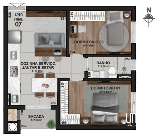 Apartamento, 2 quartos, 50 m² - Foto 16