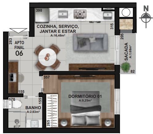 Apartamento, 1 quarto, 35 m² - Foto 13