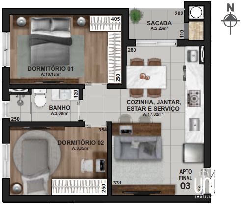Apartamento, 2 quartos, 50 m² - Foto 17