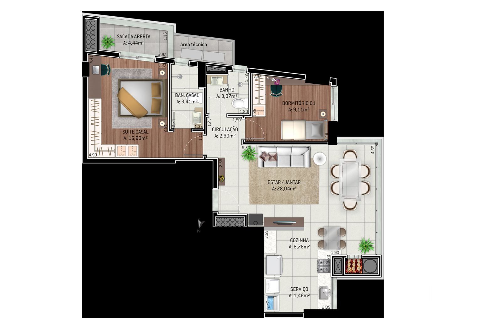 Apartamento, 2 quartos, 87 m² - Foto 16