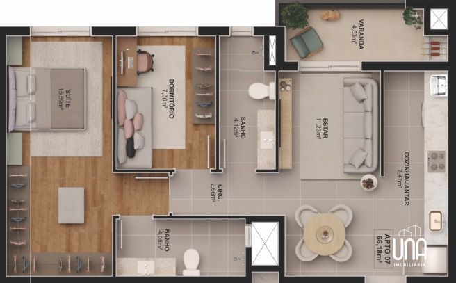 Apartamento, 2 quartos, 66 m² - Foto 15