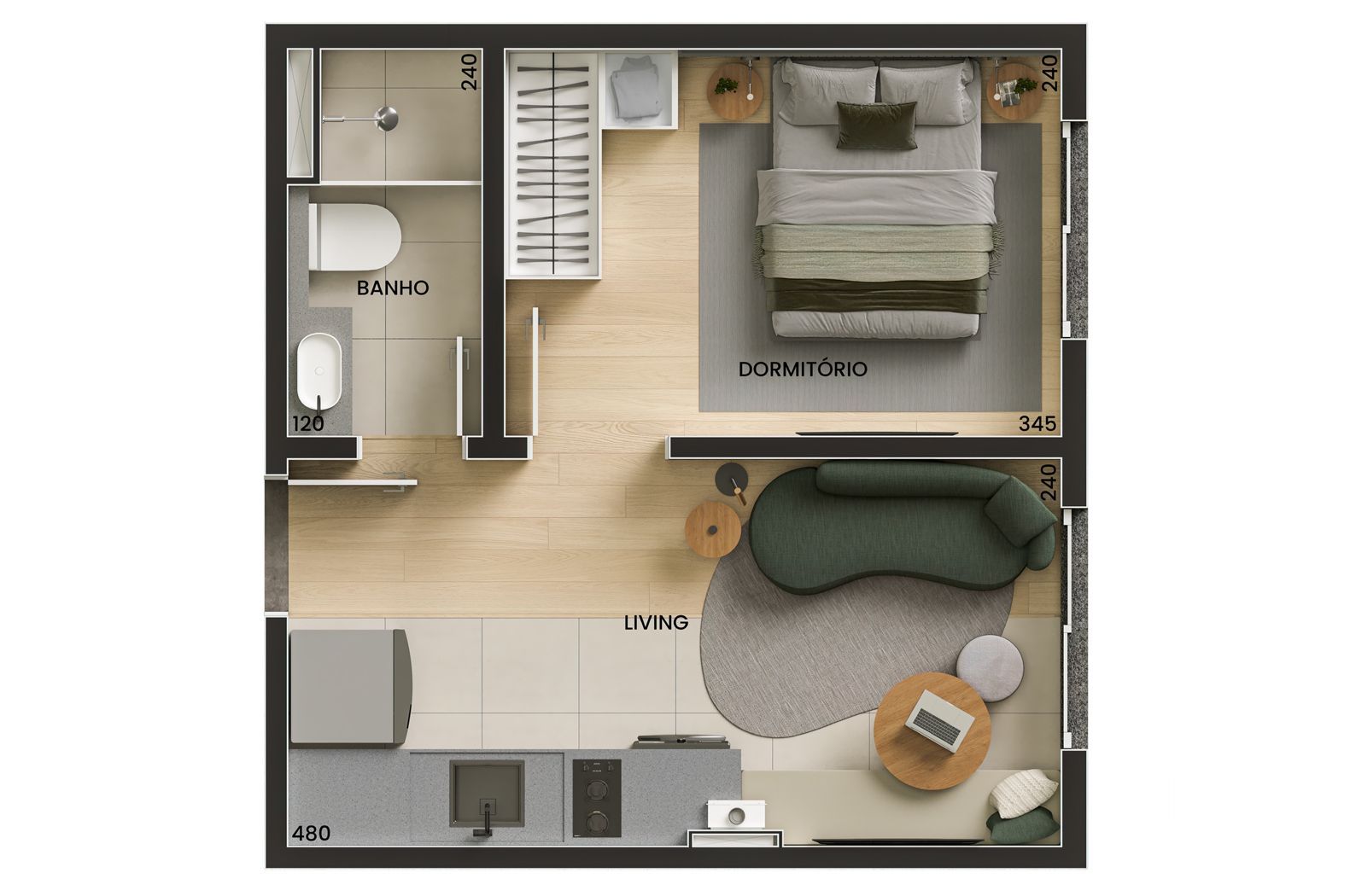 Apartamento, 1 quarto, 26 m² - Foto 12