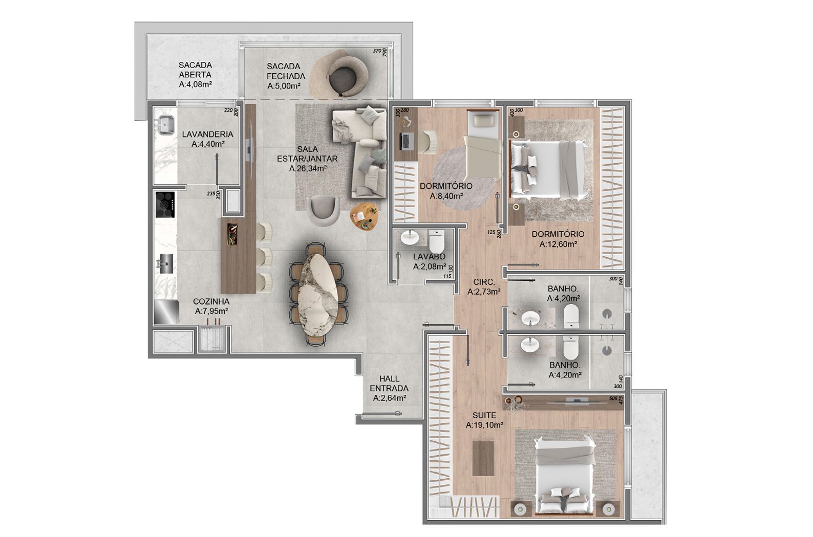 Apartamento, 3 quartos, 124 m² - Foto 15
