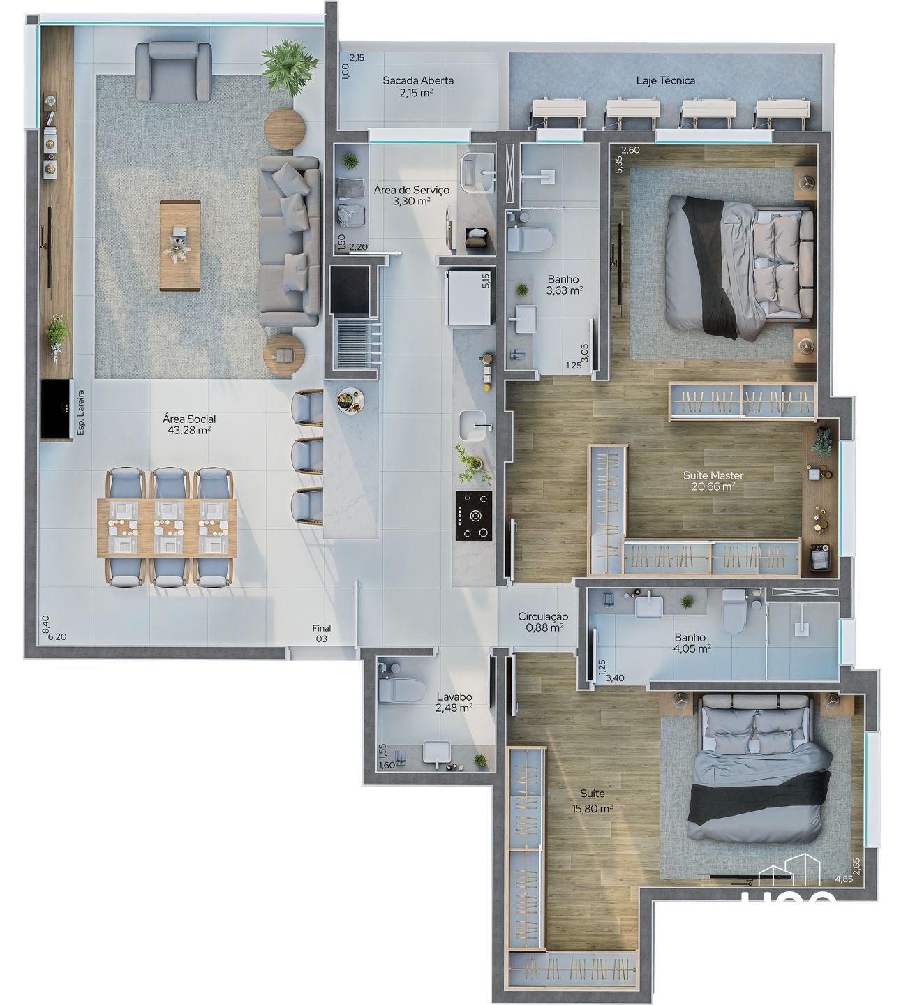 Apartamento, 3 quartos, 110 m² - Foto 15