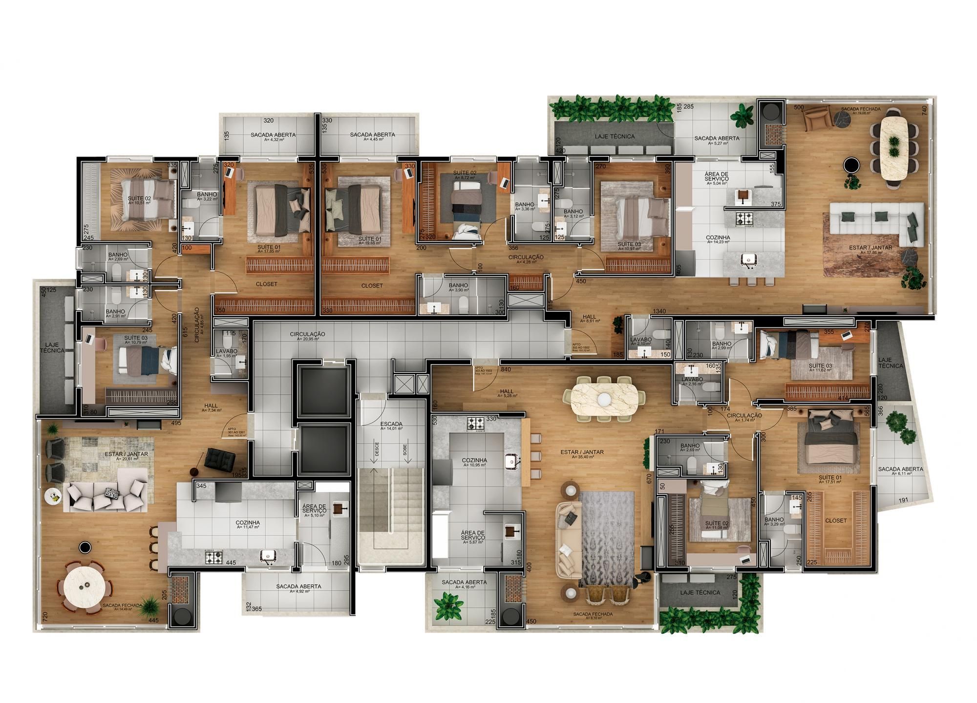 Apartamento, 3 quartos, 151 m² - Foto 11