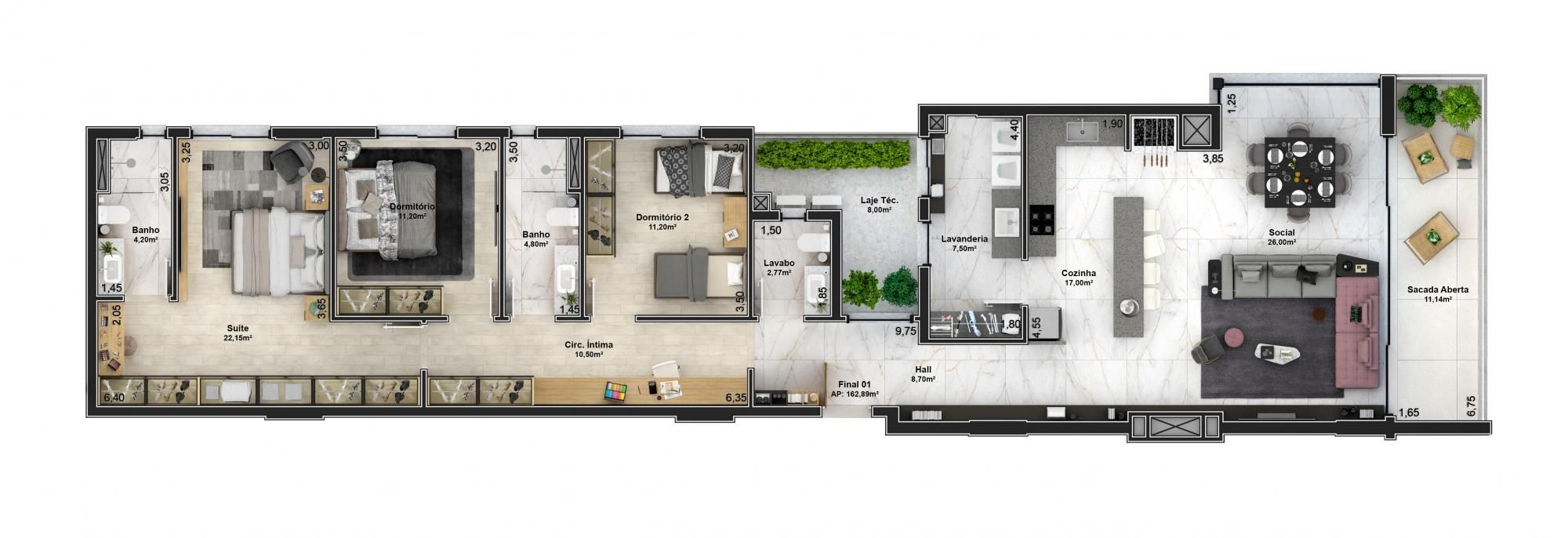 Apartamento, 3 quartos, 162 m² - Foto 12