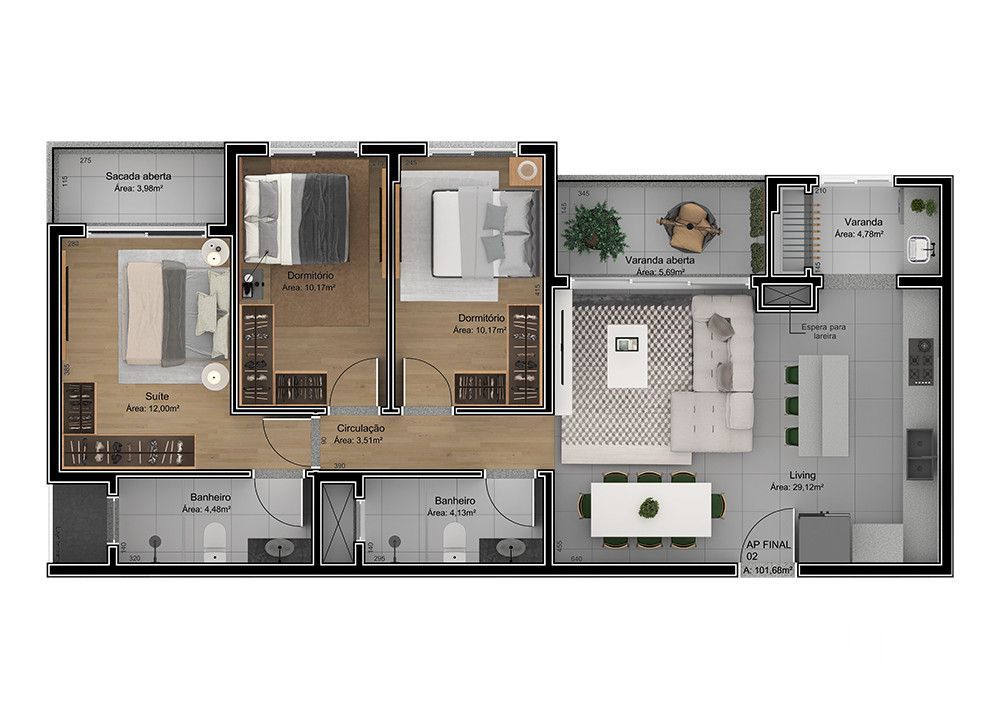 Apartamento, 3 quartos, 101 m² - Foto 29