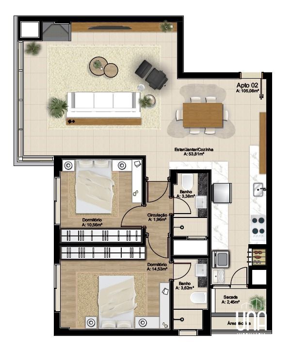 Apartamento, 2 quartos, 105 m² - Foto 12