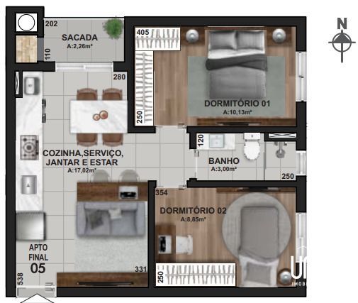 Apartamento, 2 quartos, 50 m² - Foto 16