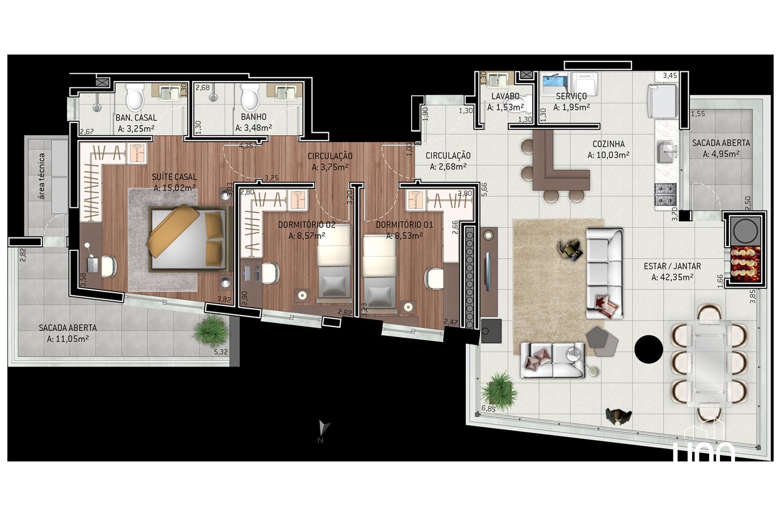Apartamento, 3 quartos, 131 m² - Foto 19