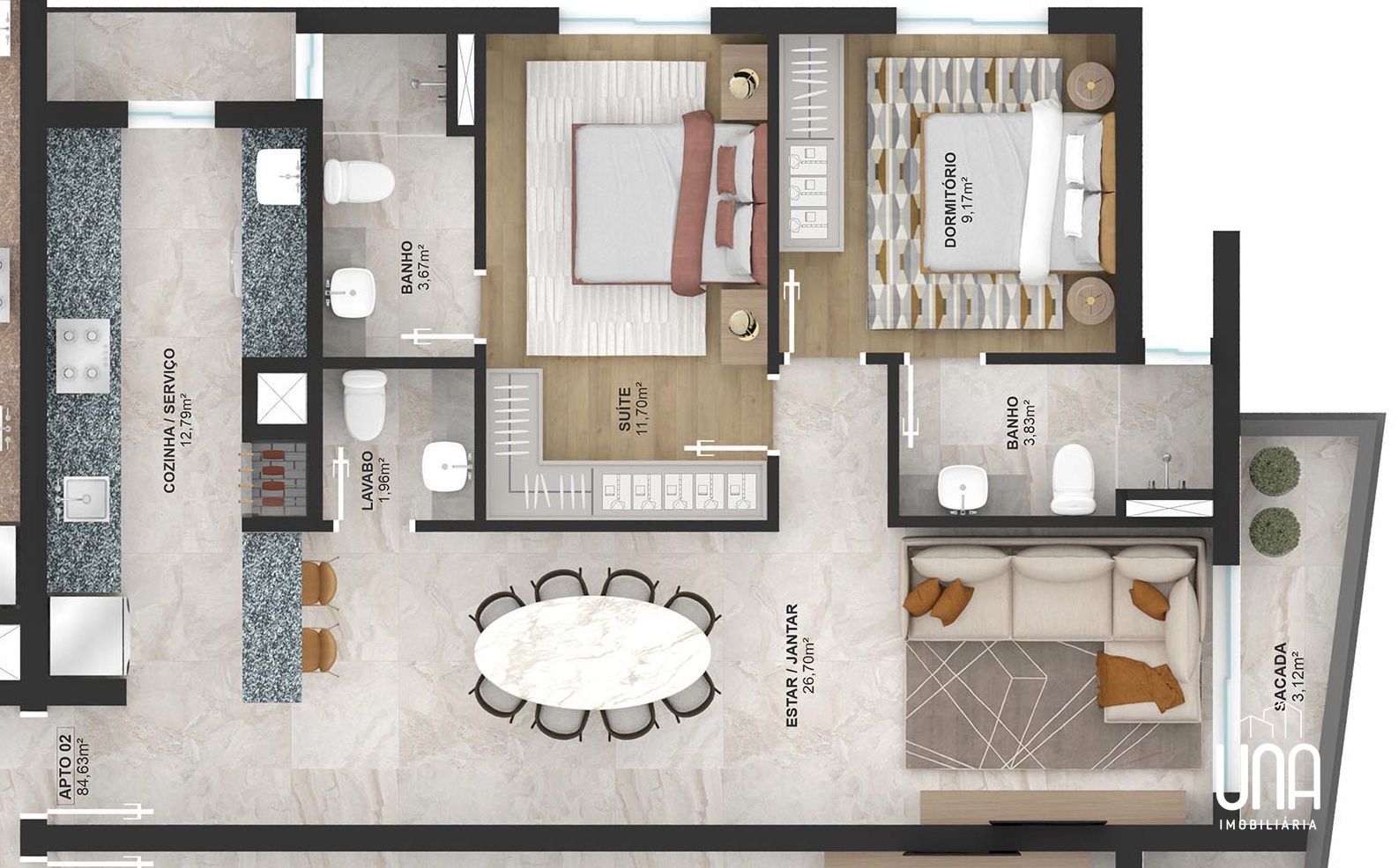 Apartamento, 2 quartos, 84 m² - Foto 4