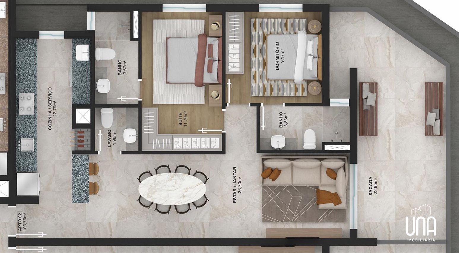 Apartamento, 2 quartos, 103 m² - Foto 4