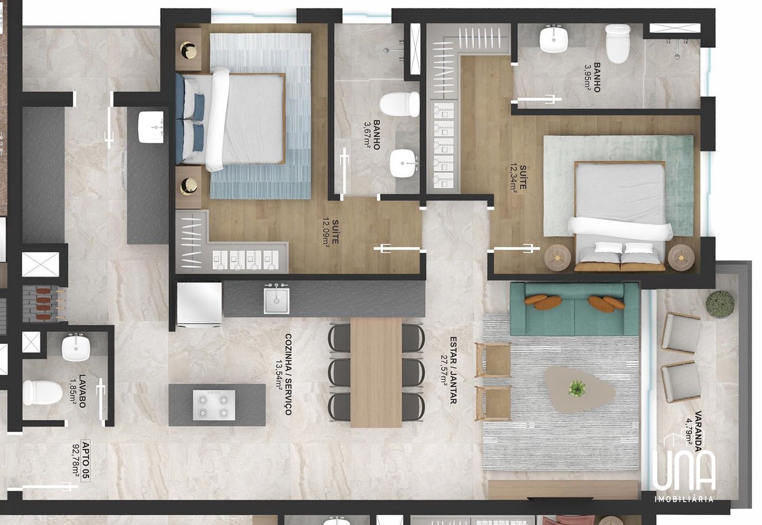 Apartamento, 2 quartos, 92 m² - Foto 4