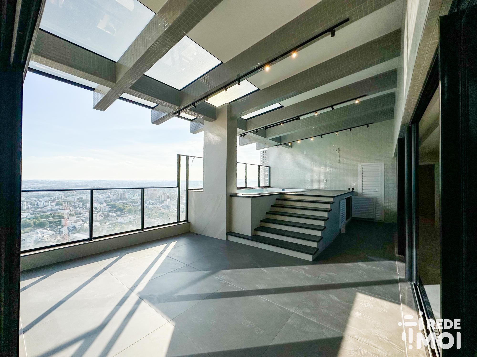 área aberta da cobertura