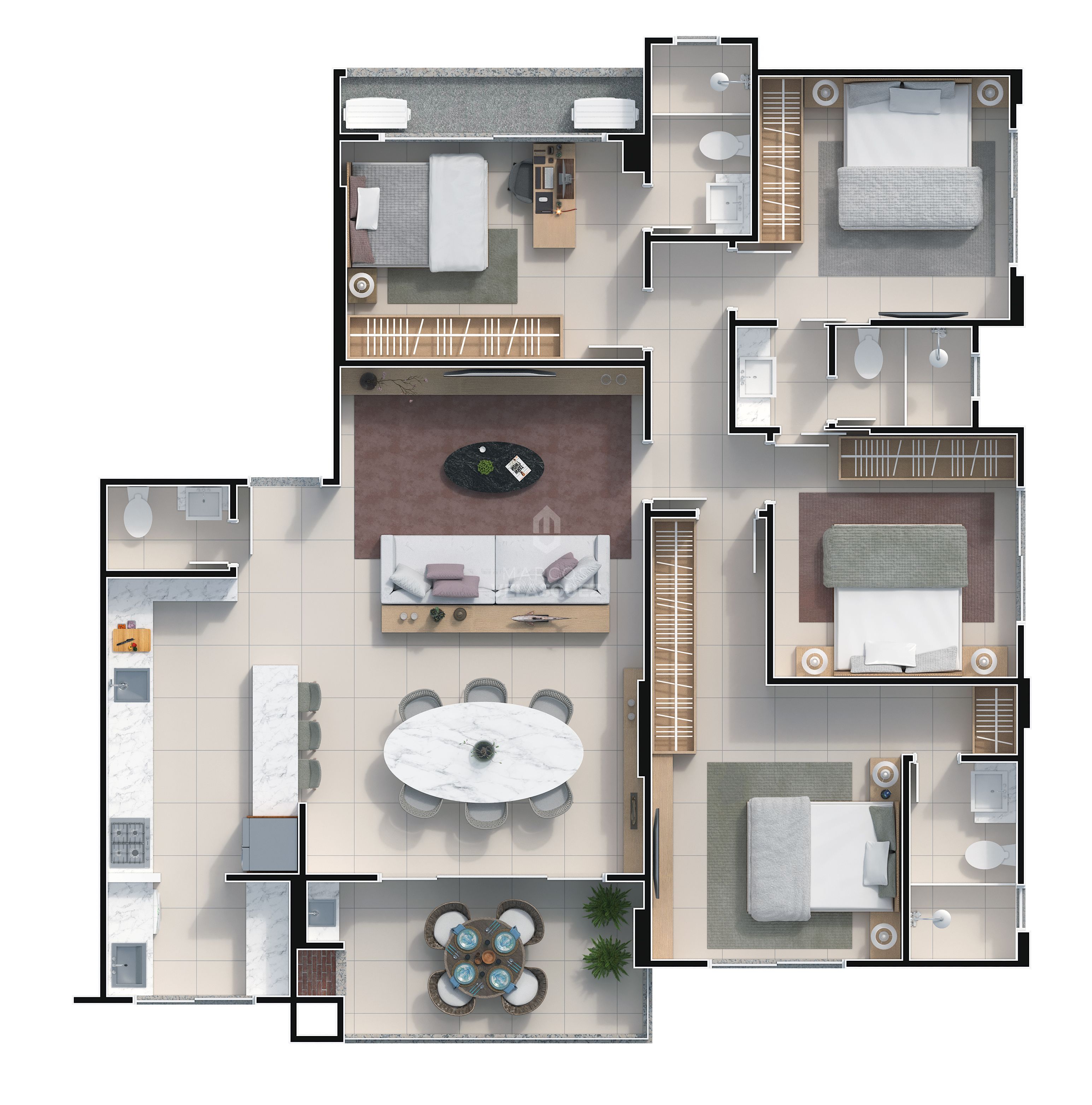 Apartamento, 4 quartos, 130 m² - Foto 25