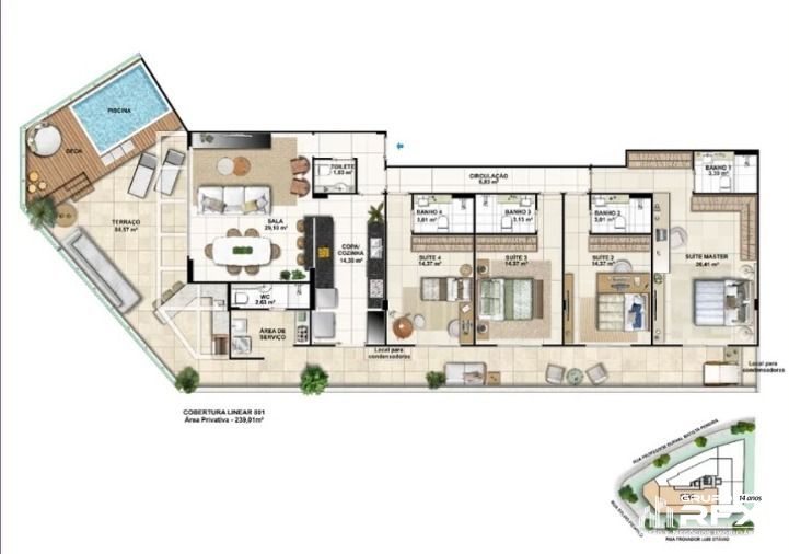 Cobertura de 4 quartos, 240m² no bairro Charitas, em Niterói | Eu Corretor