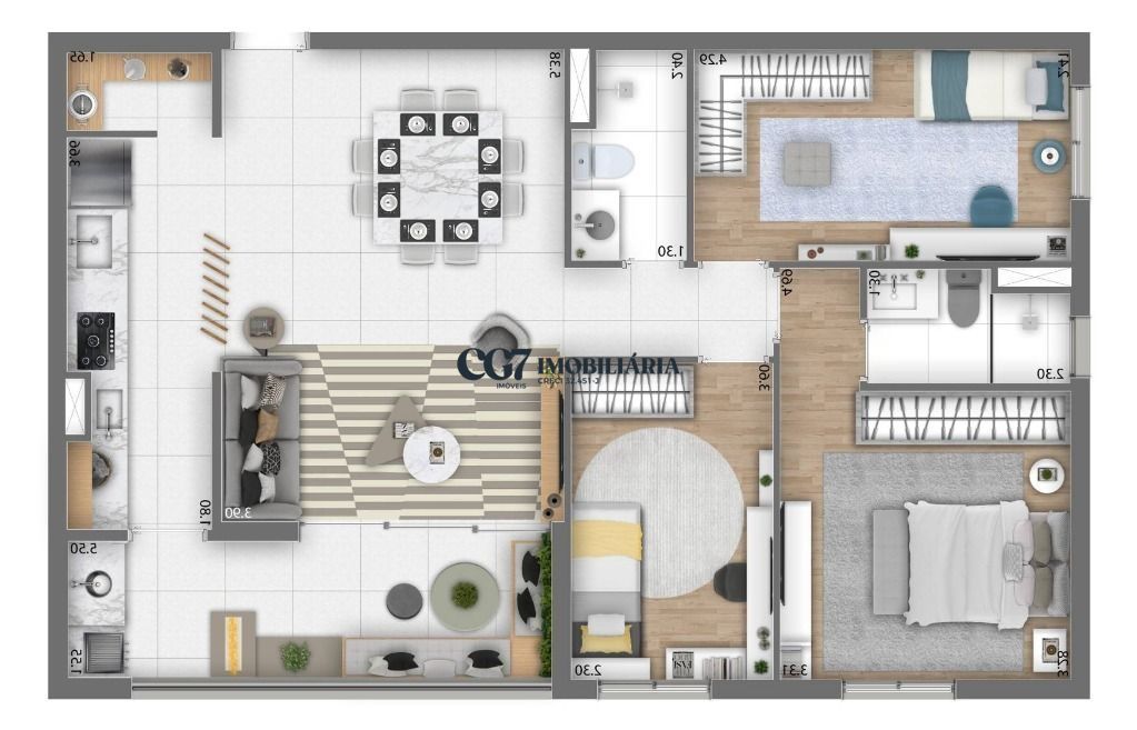 Apartamento à venda com 3 quartos, 70m² - Foto 9