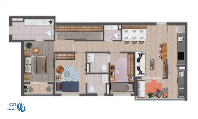 Apartamento à venda com 3 quartos, 87m² - Foto 6