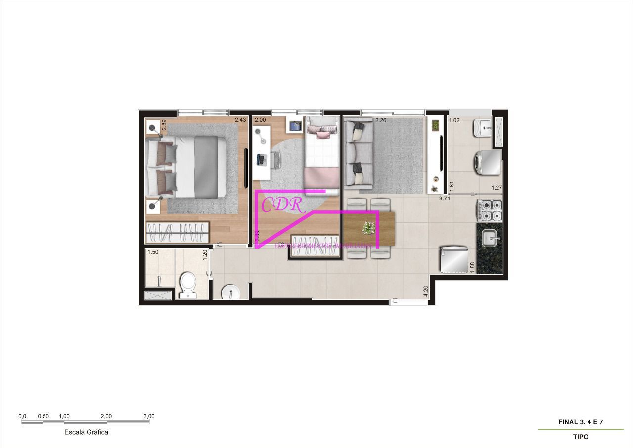 Apartamento à venda com 2 quartos, 38m² - Foto 17