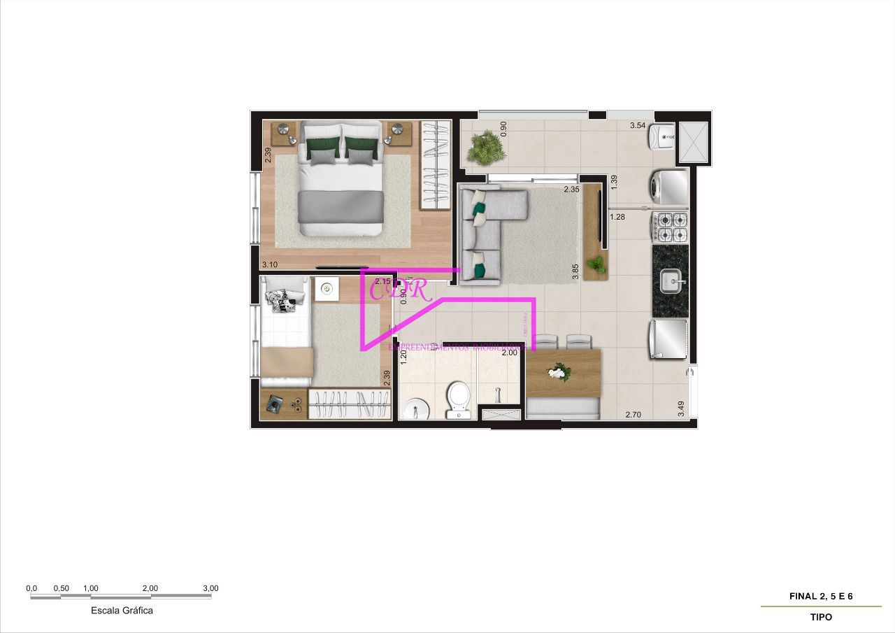 Apartamento à venda com 2 quartos, 38m² - Foto 16