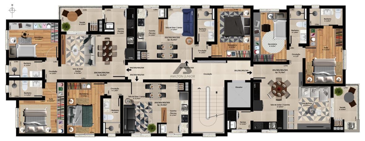 Apartamento à venda com 2 quartos, 66m² - Foto 4