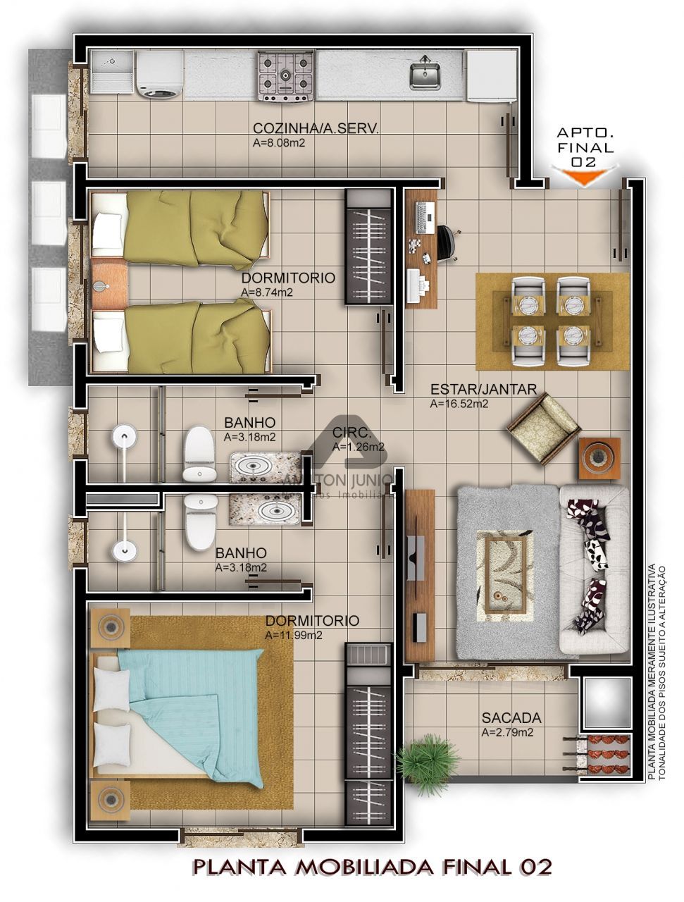 Apartamento para alugar com 2 quartos, 66m² - Foto 2