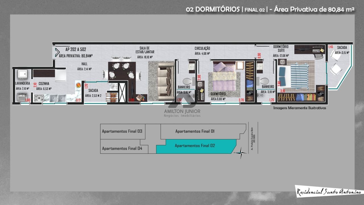 Apartamento à venda com 2 quartos, 80m² - Foto 5