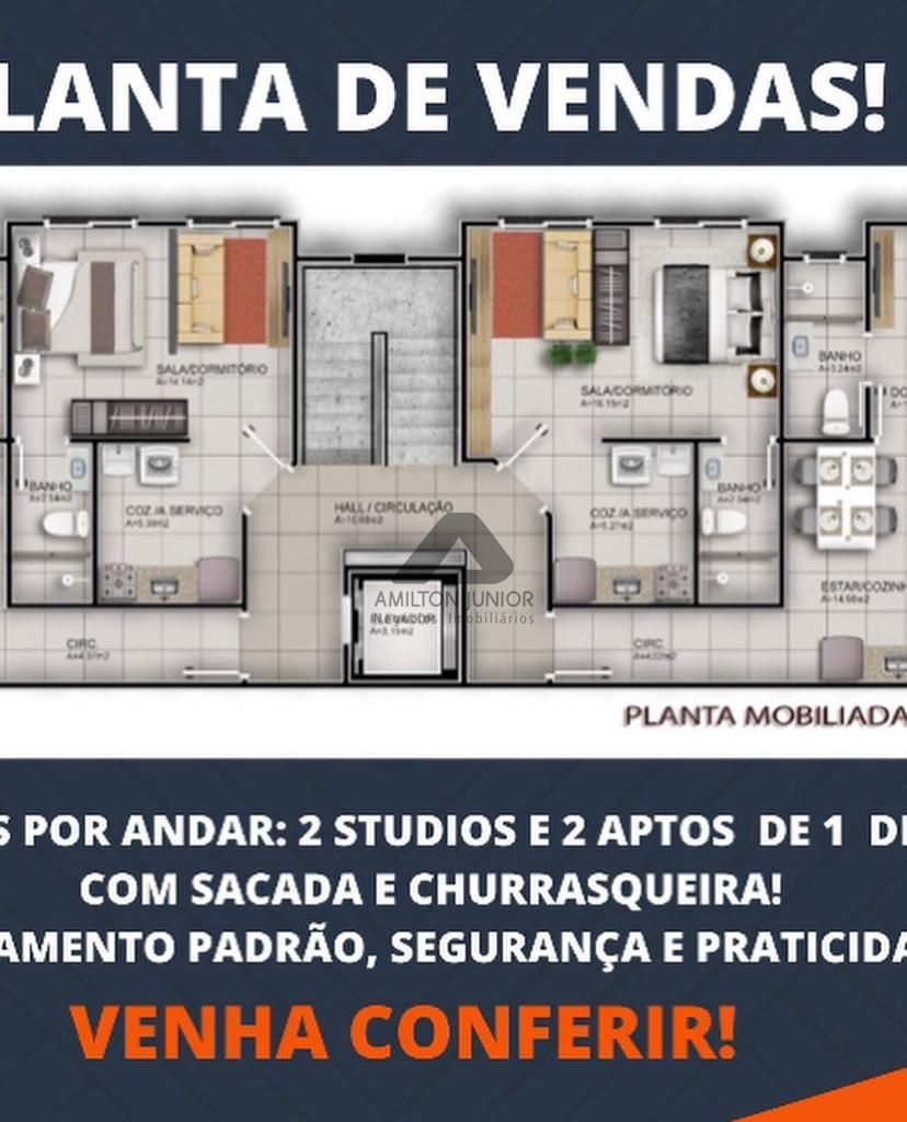 Apartamento à venda com 1 quarto, 43m² - Foto 7