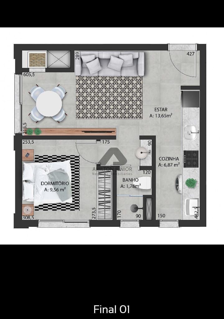 Apartamento à venda com 2 quartos, 66m² - Foto 5