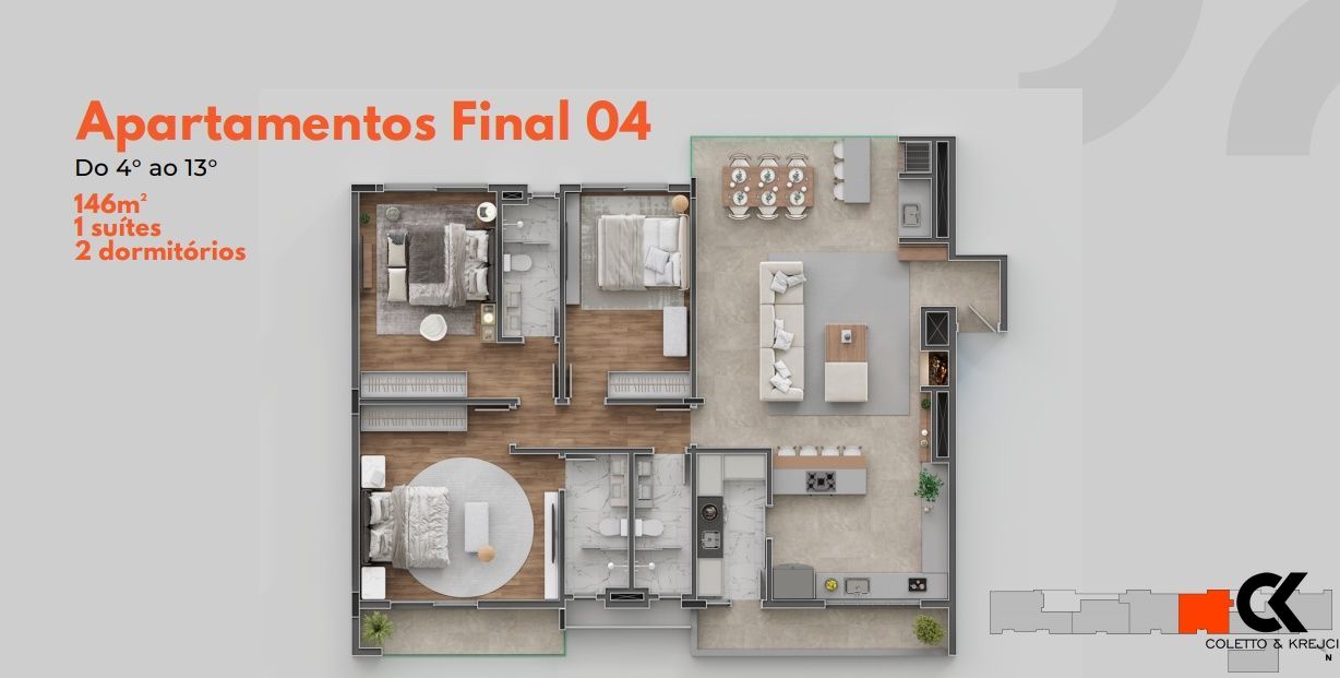 Apartamento à venda com 3 quartos, 146m² - Foto 10