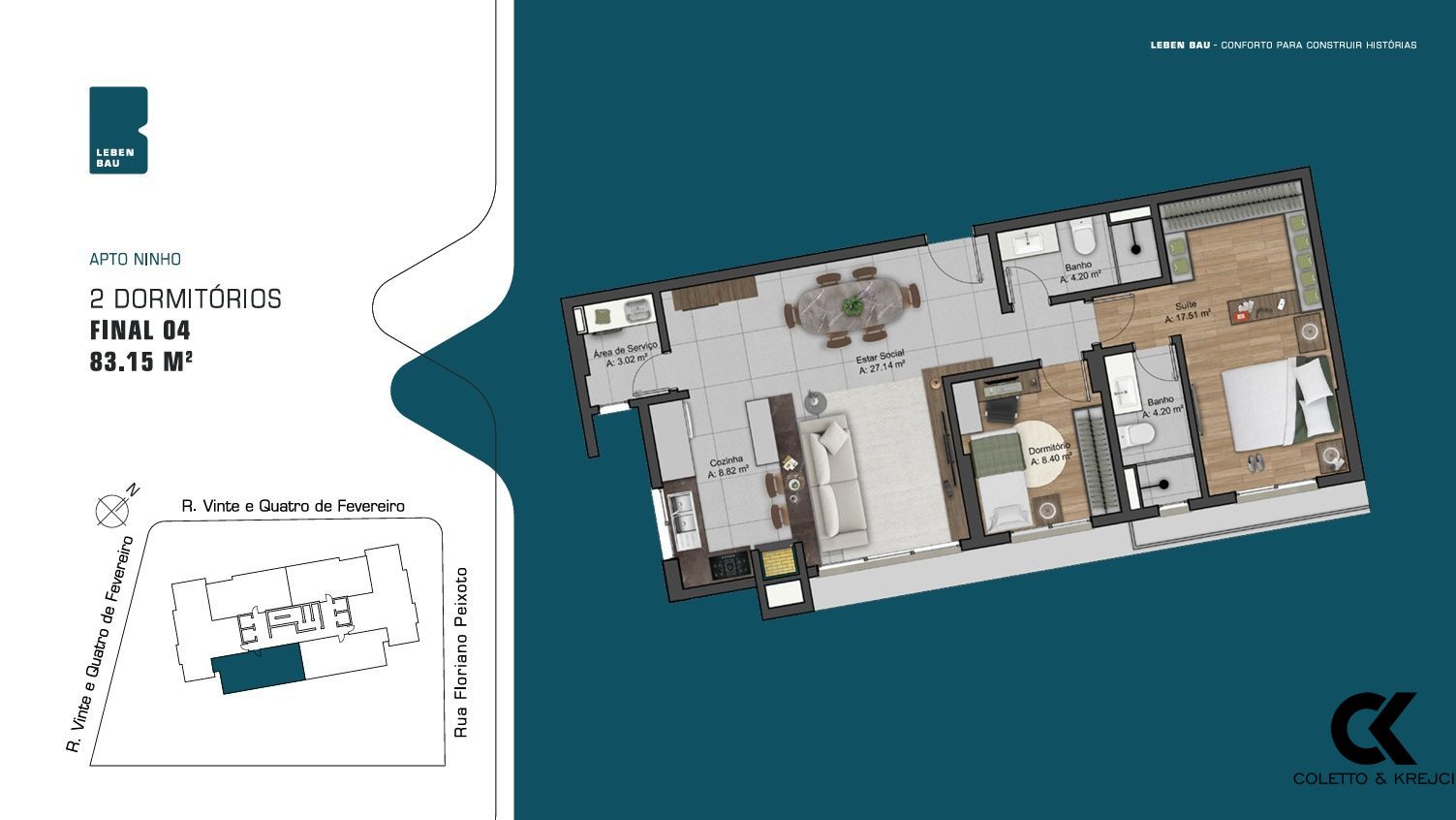 Apartamento, 2 quartos, 83 m² - Foto 3