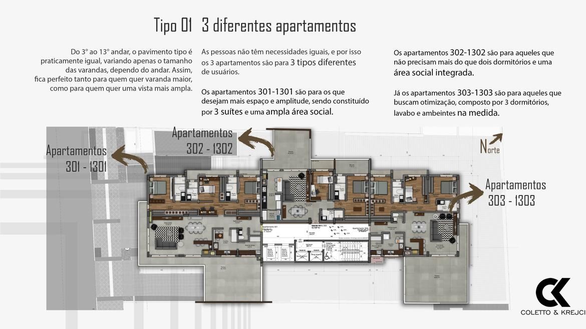 Apartamento à venda com 3 quartos, 203m² - Foto 3