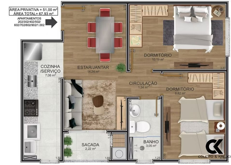 Apartamento, 2 quartos, 67 m² - Foto 11