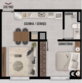 Apartamento à venda com 1 quarto, 39m² - Foto 12