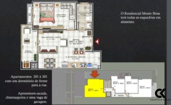 Apartamento, 1 quarto, 45 m² - Foto 2