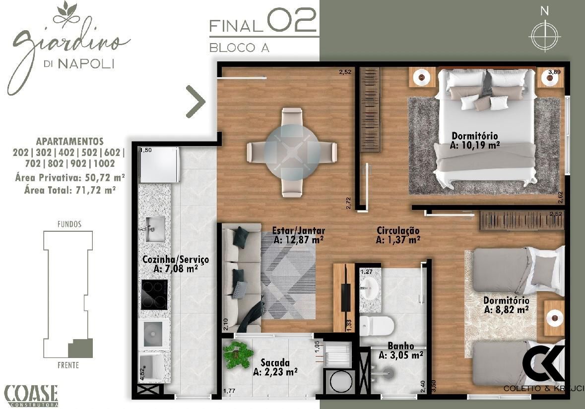 Apartamento à venda com 2 quartos, 50m² - Foto 10