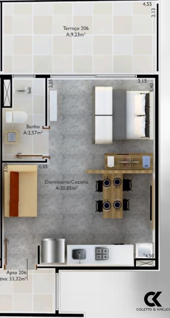 Apartamento à venda com 1 quarto, 42m² - Foto 7